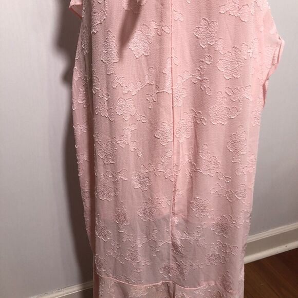 Wild Fable Dress Women's Large Pink Pastel Ruffle Textured Midi Slip Y2K New - Picture 12 of 16